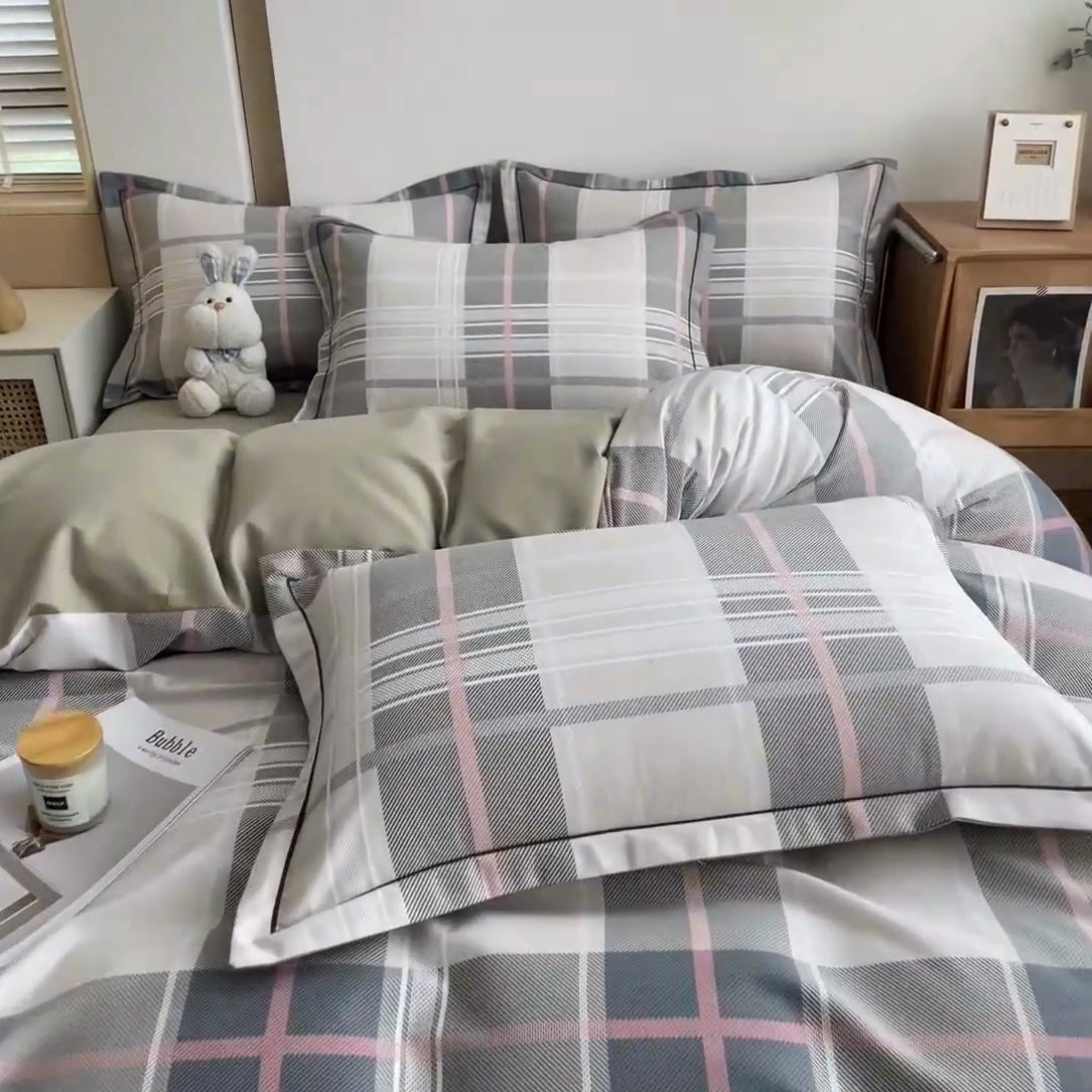 91家纺网 家纺一手货源 找家纺 芃成家纺 2024新款原棉加厚生态磨毛四件套 凯尼格