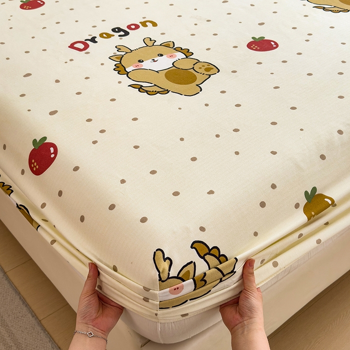 91家纺网 家纺一手货源 找家纺 芃成家纺 2024新款原棉加厚生态磨毛单床笠 玛卡龙