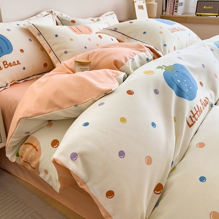 （总）芃成家纺 2024新款原棉加厚生态磨毛单被套