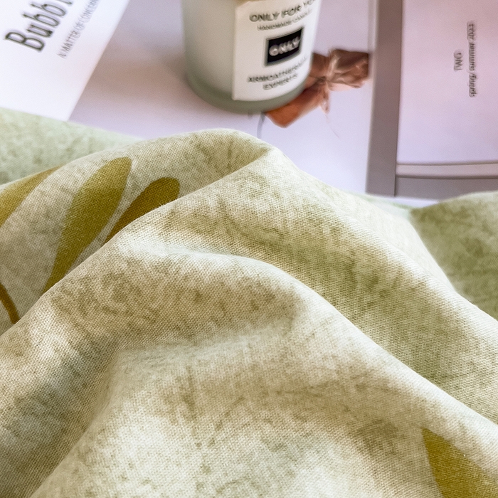 91家纺网 家纺一手货源 找家纺 芃成家纺 2024新款原棉加厚生态磨毛四件套 绿町