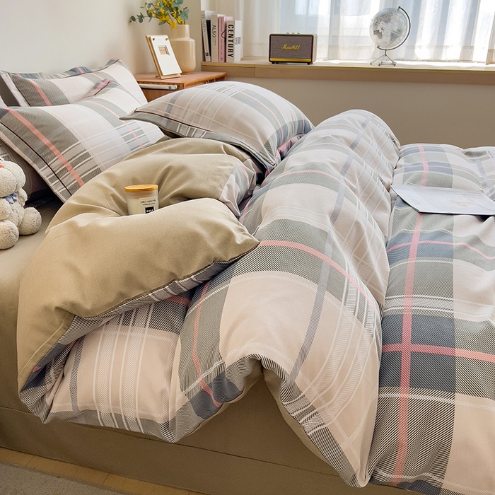 91家纺网 家纺一手货源 找家纺 芃成家纺 2024新款原棉加厚生态磨毛四件套 凯尼格