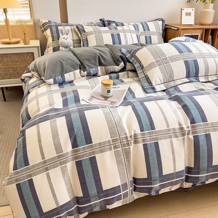 91家纺网 家纺一手货源 找家纺 芃成家纺 2024新款原棉加厚生态磨毛单被套 莱茵格-米