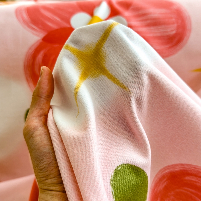 91家纺网 家纺一手货源 找家纺 芃成家纺 2024新款原棉加厚生态磨毛单床单 秘密花园-粉