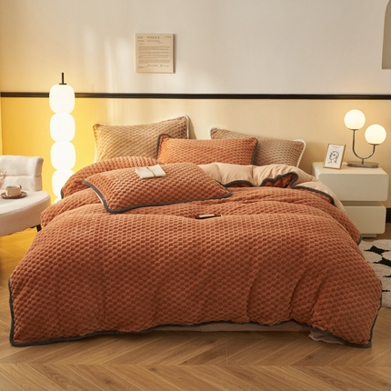 91家纺网 家纺一手货源 找家纺 （总）吾诺家居 2024 大豆豆绒牛奶绒四件套