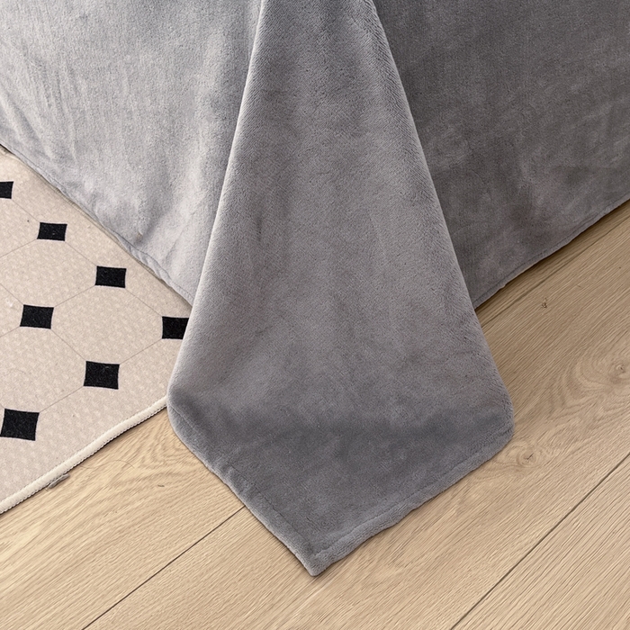 91家纺网 家纺一手货源 找家纺 晚依家纺 2024新款230g全消光牛奶绒四件套 陌上花开-蓝灰