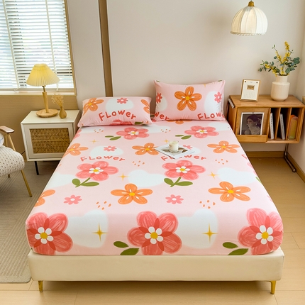 91家纺网 家纺一手货源 找家纺 （总）芃成家纺 2024新款原棉加厚生态磨毛单床笠