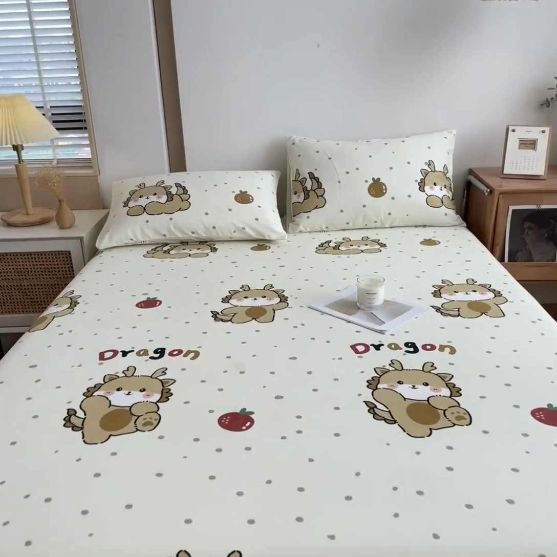 91家纺网 家纺一手货源 找家纺 芃成家纺 2024新款原棉加厚生态磨毛单床笠 玛卡龙