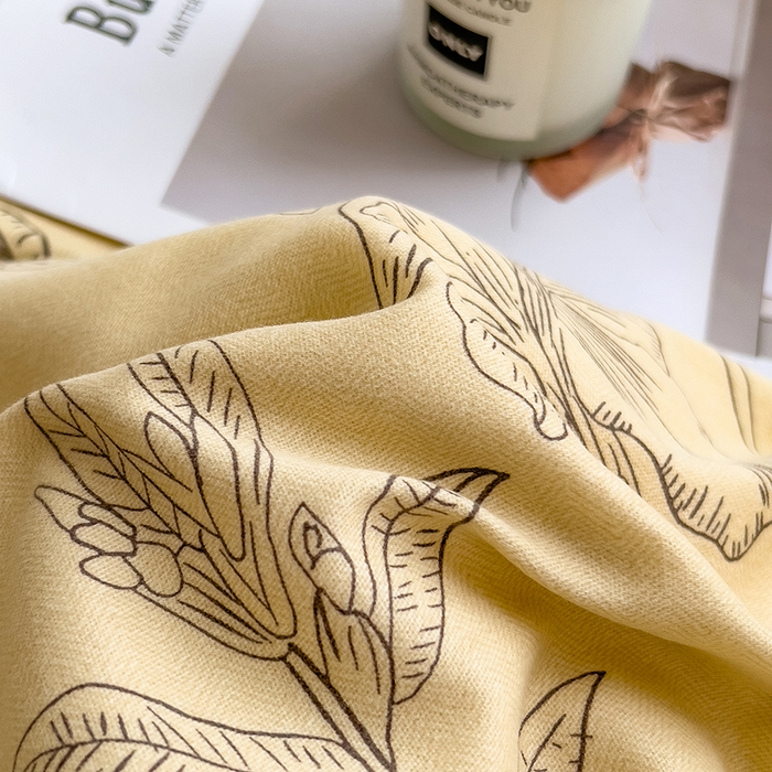 91家纺网 家纺一手货源 找家纺 芃成家纺 2024新款原棉加厚生态磨毛单被套 简笔花