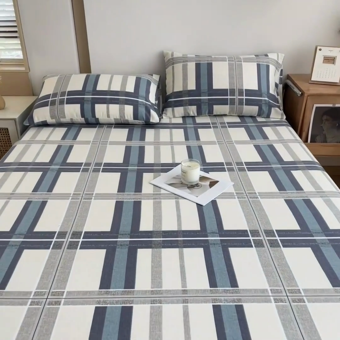 91家纺网 家纺一手货源 找家纺 芃成家纺 2024新款原棉加厚生态磨毛单床笠 莱茵格-米