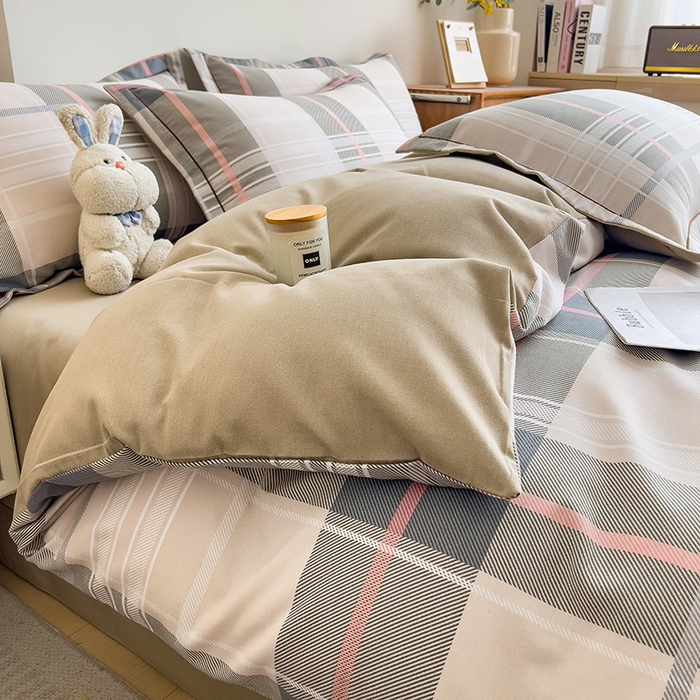 91家纺网 家纺一手货源 找家纺 芃成家纺 2024新款原棉加厚生态磨毛单被套 凯尼格