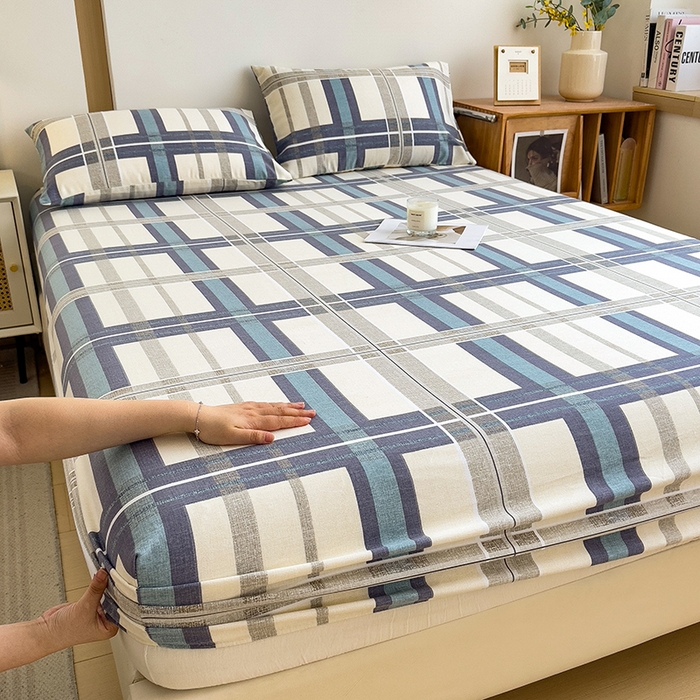 91家纺网 家纺一手货源 找家纺 芃成家纺 2024新款原棉加厚生态磨毛单床笠 莱茵格-米