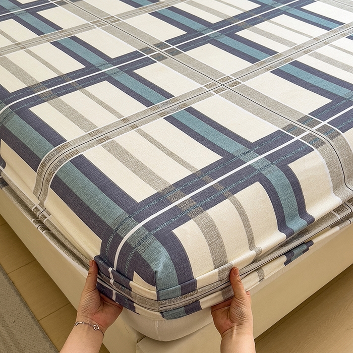 91家纺网 家纺一手货源 找家纺 芃成家纺 2024新款原棉加厚生态磨毛单床笠 莱茵格-米