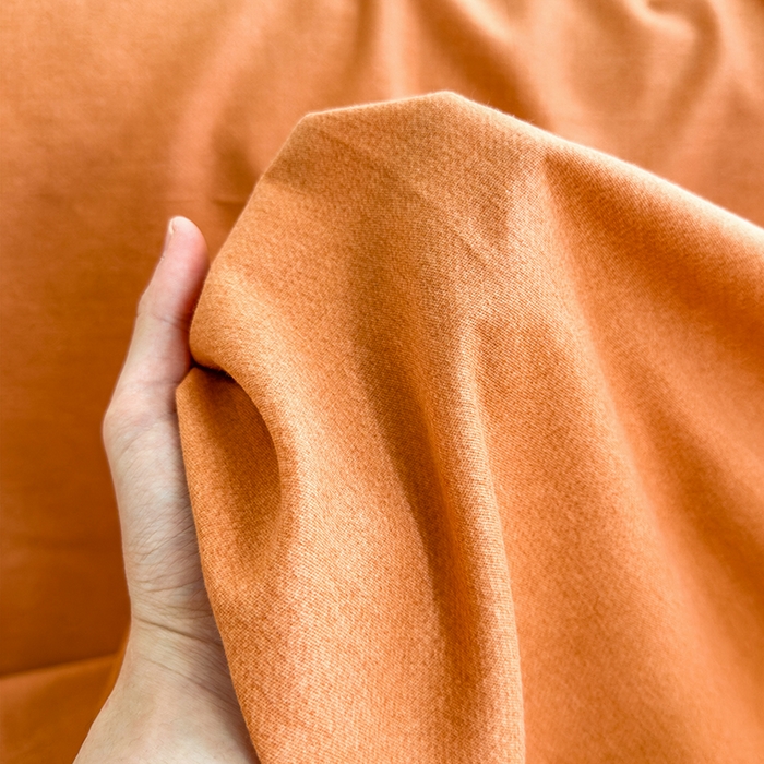 91家纺网 家纺一手货源 找家纺 芃成家纺 2024新款原棉加厚生态磨毛单床单 南瓜色