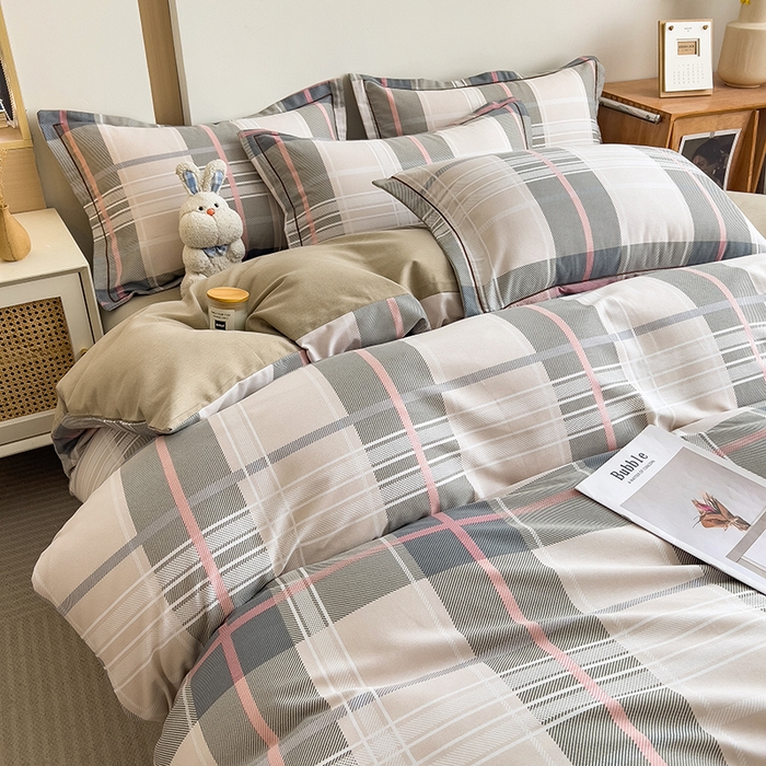 91家纺网 家纺一手货源 找家纺 芃成家纺 2024新款原棉加厚生态磨毛四件套 凯尼格