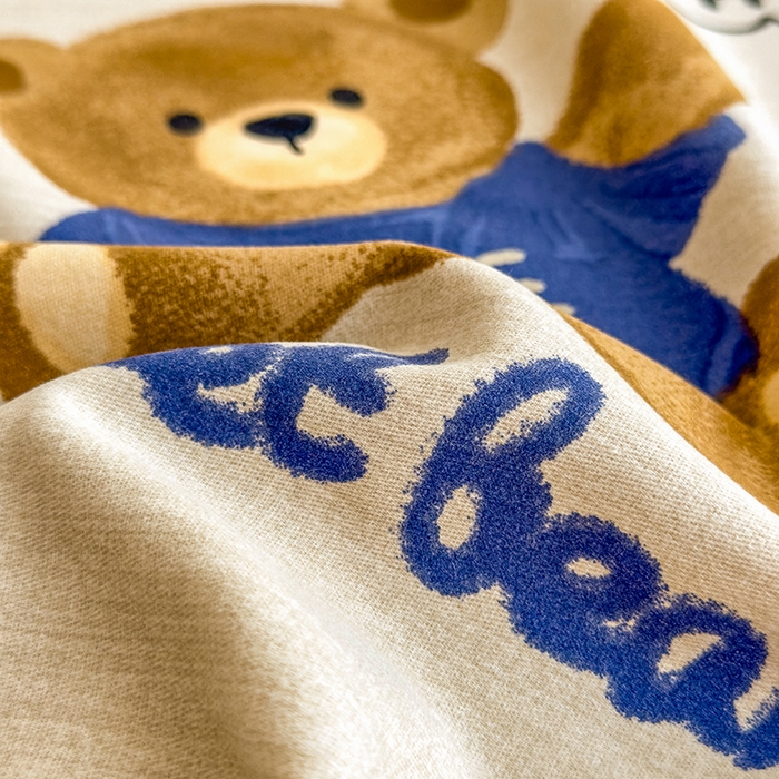 91家纺网 家纺一手货源 找家纺 芃成家纺 2024新款原棉加厚生态磨毛单枕套 绅士熊