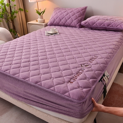 好眠好梦家纺 2024新款A类宝宝绒床笠-凯特琳 优雅紫