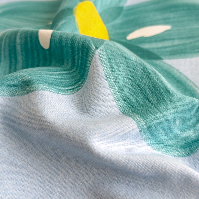 91家纺网 家纺一手货源 找家纺 芃成家纺 2024新款原棉加厚生态磨毛单枕套 秘密花园-蓝