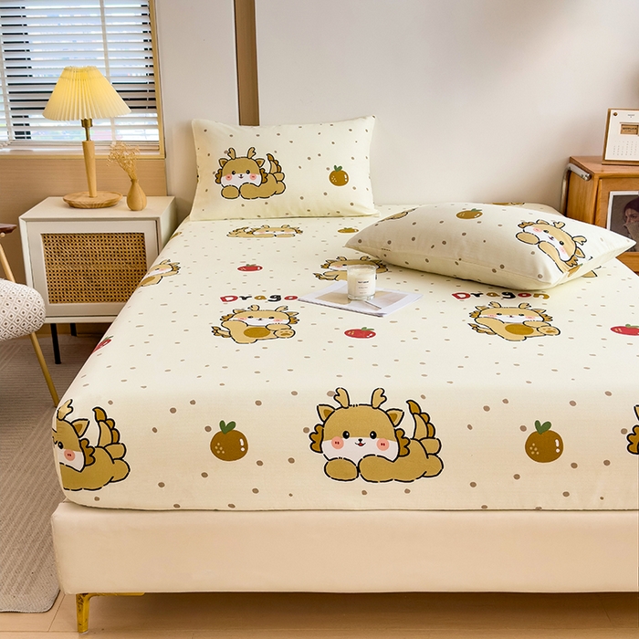 91家纺网 家纺一手货源 找家纺 芃成家纺 2024新款原棉加厚生态磨毛单床笠 玛卡龙