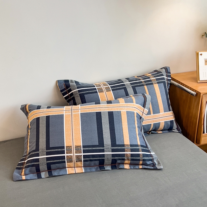 91家纺网 家纺一手货源 找家纺 芃成家纺 2024新款原棉加厚生态磨毛单被套 莱茵格-蓝