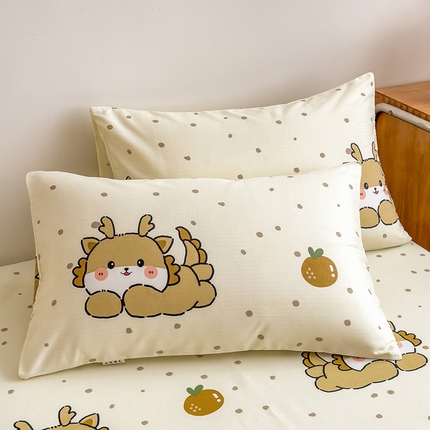 芃成家纺 2024新款原棉加厚生态磨毛单枕套 玛卡龙