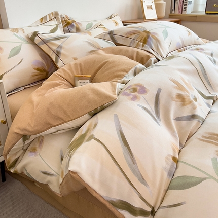 91家纺网 家纺一手货源 找家纺 （总）芃成家纺 2024新款原棉加厚生态磨毛单被套