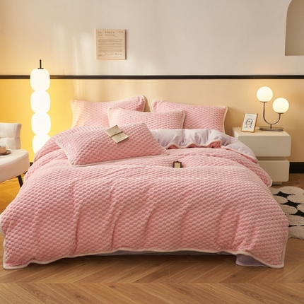 91家纺网 家纺一手货源 找家纺 （总）吾诺家居 2024 大豆豆绒牛奶绒四件套