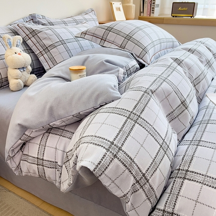 芃成家纺 2024新款原棉加厚生态磨毛单被套 斯本格