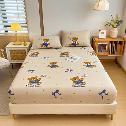 91家纺网 家纺一手货源 找家纺 （总）芃成家纺 2024新款原棉加厚生态磨毛单床笠