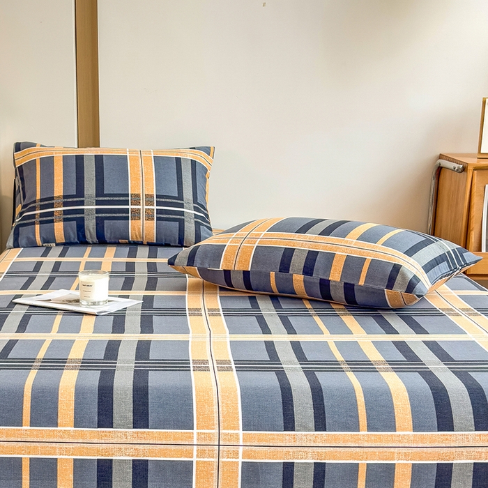 91家纺网 家纺一手货源 找家纺 芃成家纺 2024新款原棉加厚生态磨毛单枕套 莱茵格-蓝