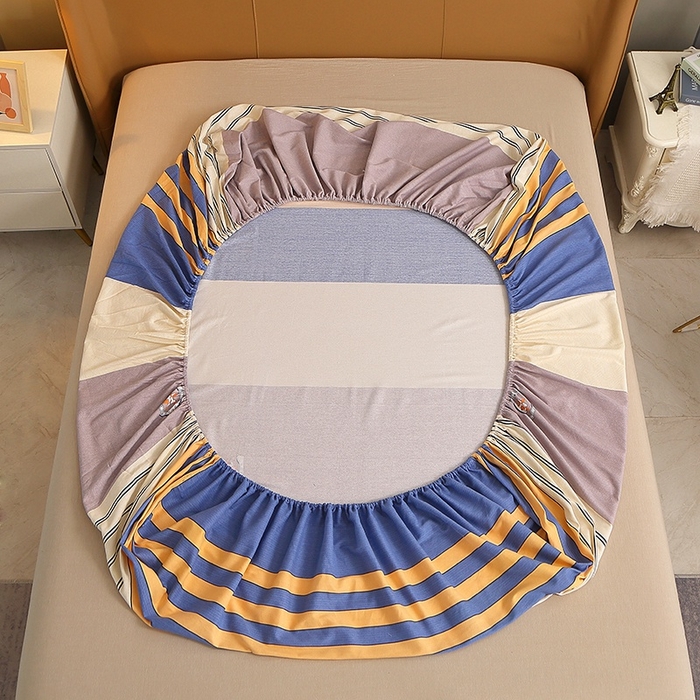 91家纺网 家纺一手货源 找家纺 晶缦家纺 2024新款典雅系-全棉活性磨毛多规格单品床笠 觅彩