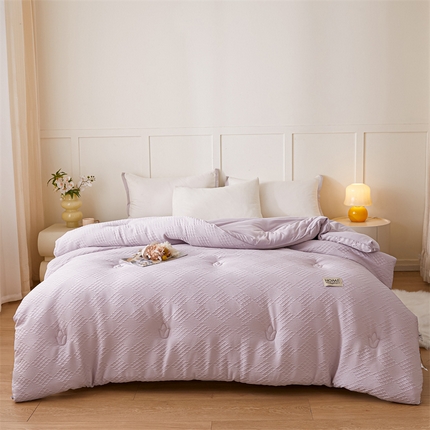 91家纺网 家纺一手货源 找家纺 帕拉美拉 2025新款提花玉米被被子被芯冬被春秋被（包检测） 华夫格 雅致灰