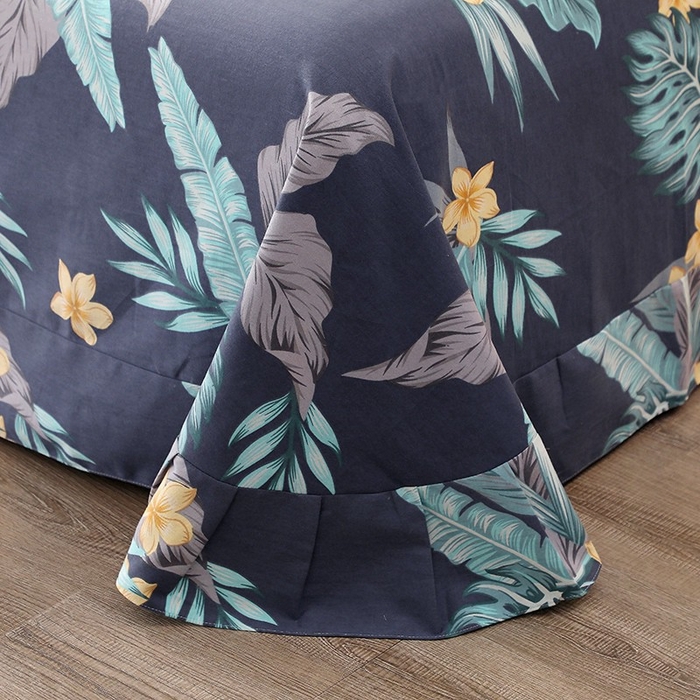 91家纺网 家纺一手货源 找家纺 晶缦家纺 2024新款典雅系-全棉活性磨毛多规格单品床单 热带罗林