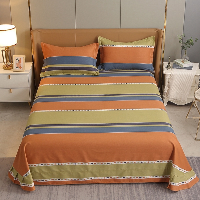 91家纺网 家纺一手货源 找家纺 晶缦家纺 2024新款典雅系-全棉活性磨毛多规格单品床单 印象空间