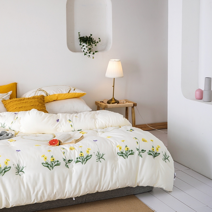 91家纺网 家纺一手货源 找家纺 莱福仕家纺 2024新款全棉13070四季被冬被被子被芯 写意巴黎