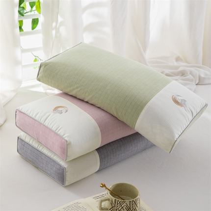 91家纺网 家纺一手货源 找家纺 （总）织布人 2024新款荞麦枕全棉精梳棉龙之韵方枕硬枕全荞麦壳枕头+枕套