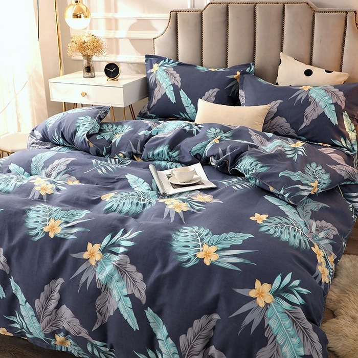 91家纺网 家纺一手货源 找家纺 晶缦家纺 2024新款典雅系-全棉活性磨毛多规格单品被套 热带罗林