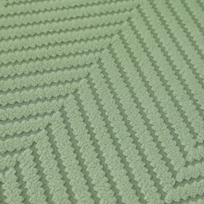 91家纺网 家纺一手货源 找家纺 千彤沙发垫 2024新款拉华绒人字纹系列裙边椅子套 裙边-人字纹-浅绿