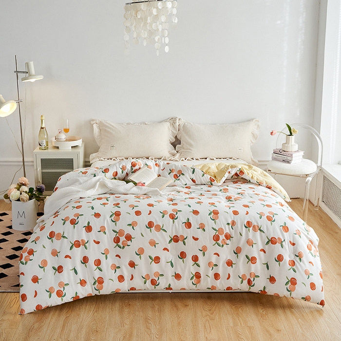 91家纺网 家纺一手货源 找家纺 莱福仕家纺 2024新款全棉13070四季被冬被被子被芯 硕果