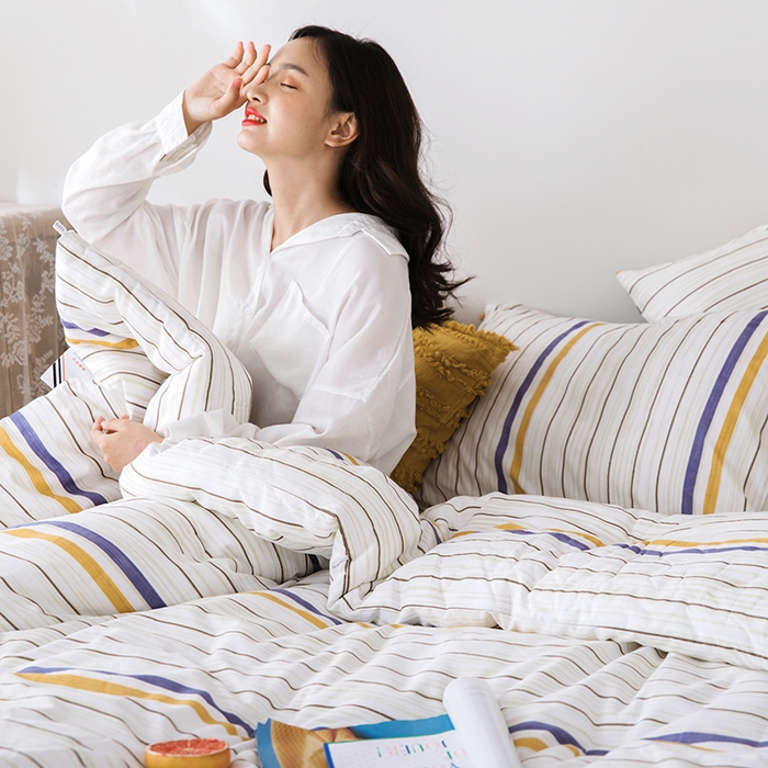 91家纺网 家纺一手货源 找家纺 莱福仕家纺 2024新款全棉13070四季被冬被被子被芯 小时光