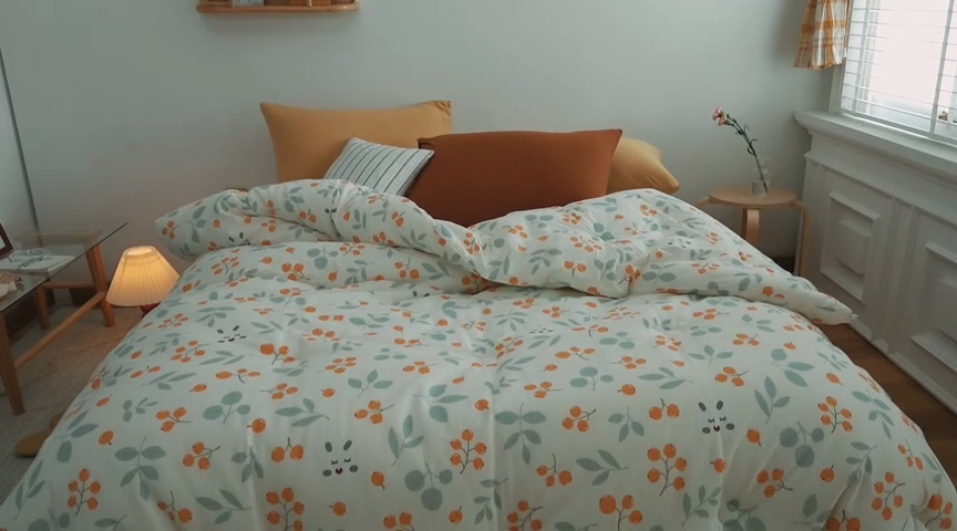 91家纺网 家纺一手货源 找家纺 莱福仕家纺 2024新款全棉13070四季被冬被被子被芯 春华秋实