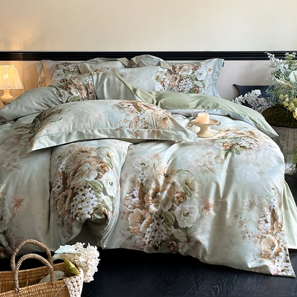 91家纺网 家纺一手货源 找家纺 （总）宜代光年 2024新款数码印花全棉磨毛四件套（产品控价小三件228，标准268，加大278，床笠款278）