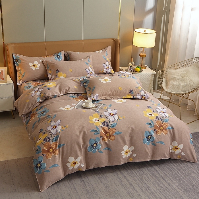 91家纺网 家纺一手货源 找家纺 晶缦家纺 2024新款典雅系-全棉活性磨毛多规格四件套 唯美满庭