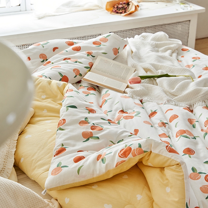 91家纺网 家纺一手货源 找家纺 莱福仕家纺 2024新款全棉13070四季被冬被被子被芯 硕果