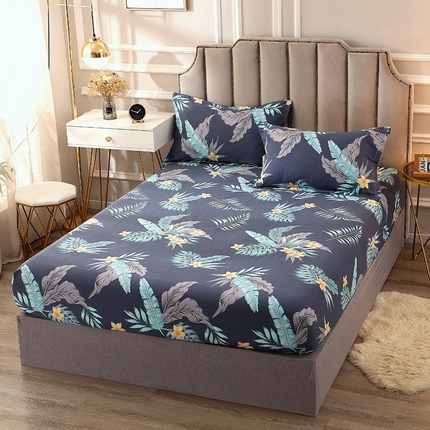 晶缦家纺 2024新款典雅系-全棉活性磨毛多规格单品床笠 热带罗林