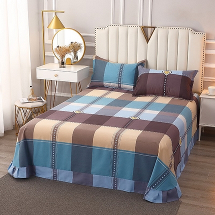 91家纺网 家纺一手货源 找家纺 （总）2024新款典雅系·活性全棉磨毛床单单件 加厚保暖印花纯棉磨毛床单单床单单品床单斜纹