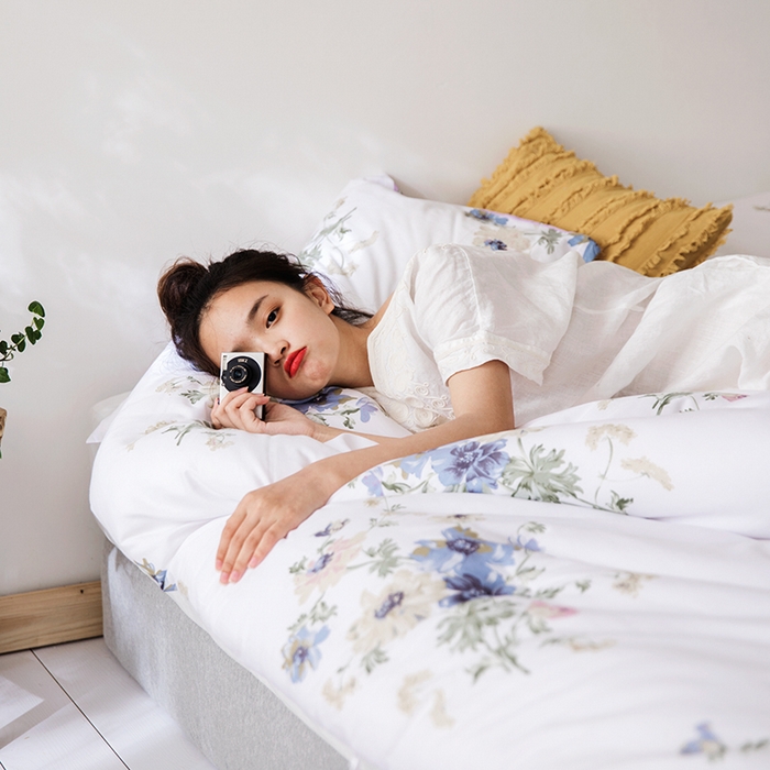 91家纺网 家纺一手货源 找家纺 莱福仕家纺 2024新款全棉13070四季被冬被被子被芯 花开曼舞