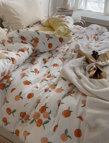 91家纺网 家纺一手货源 找家纺 莱福仕家纺 2024新款全棉13070四季被冬被被子被芯 硕果