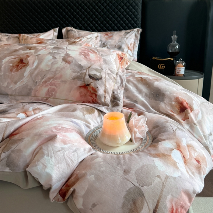 91家纺网 家纺一手货源 找家纺 涵宸家纺 2024新款全棉磨毛数码印花四件套 觅境