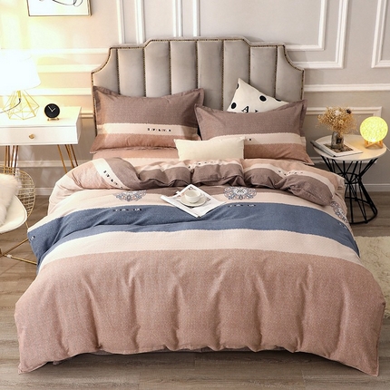 晶缦家纺 2024新款典雅系-全棉活性磨毛多规格四件套 眷恋