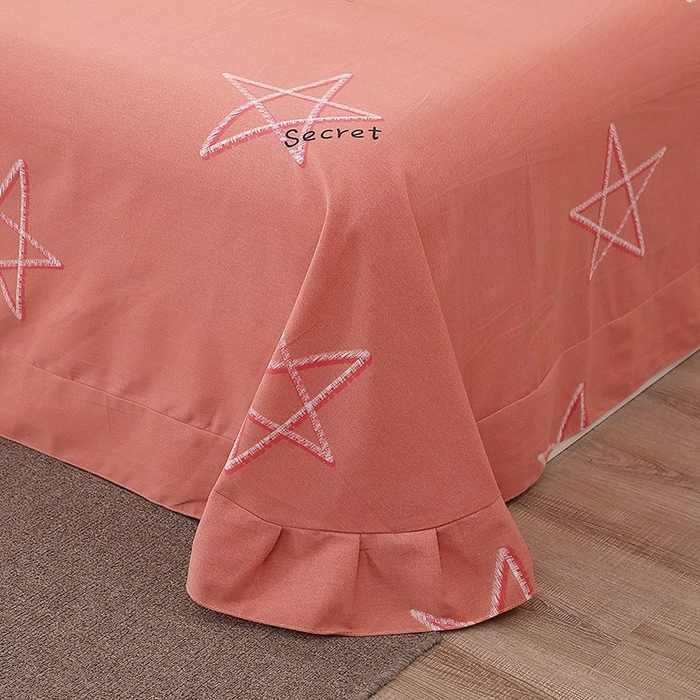 91家纺网 家纺一手货源 找家纺 晶缦家纺 2024新款典雅系-全棉活性磨毛多规格单品床单 未来之星粉